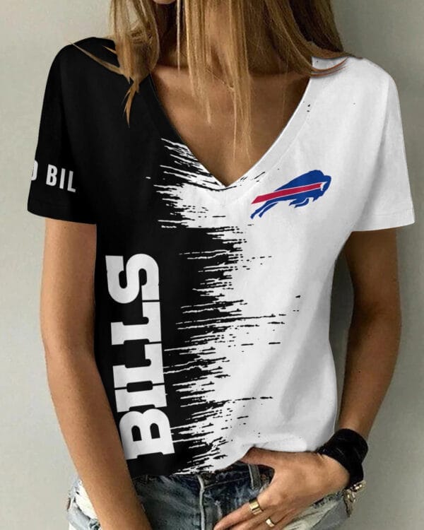 buffalo bills summer v neck women t shirt bg11 zn4wk