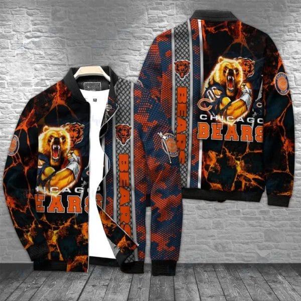 chicago bears bomber jacket bg391 v6rnb