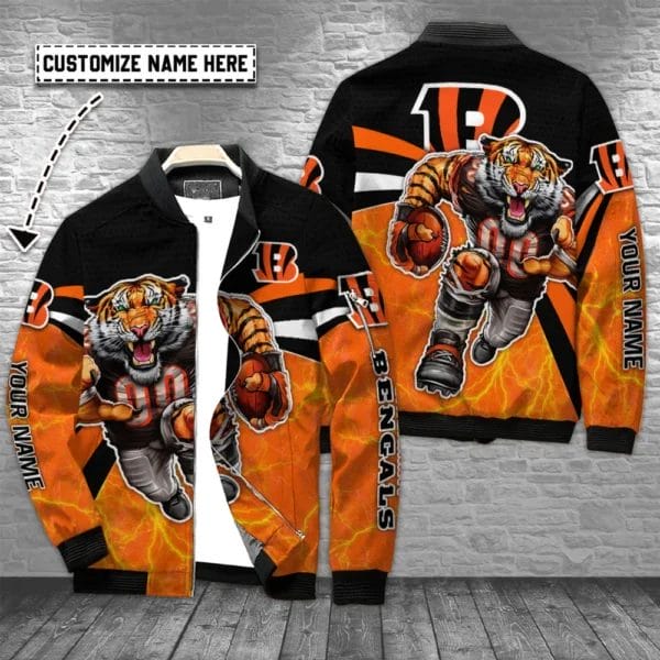 cincinnati bengals personalized bomber jacket bg563 rttfn