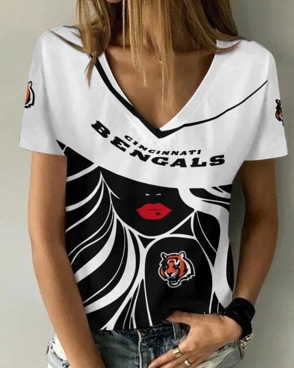 cincinnati bengals personalized summer v neck women t shirt 147 pqnid