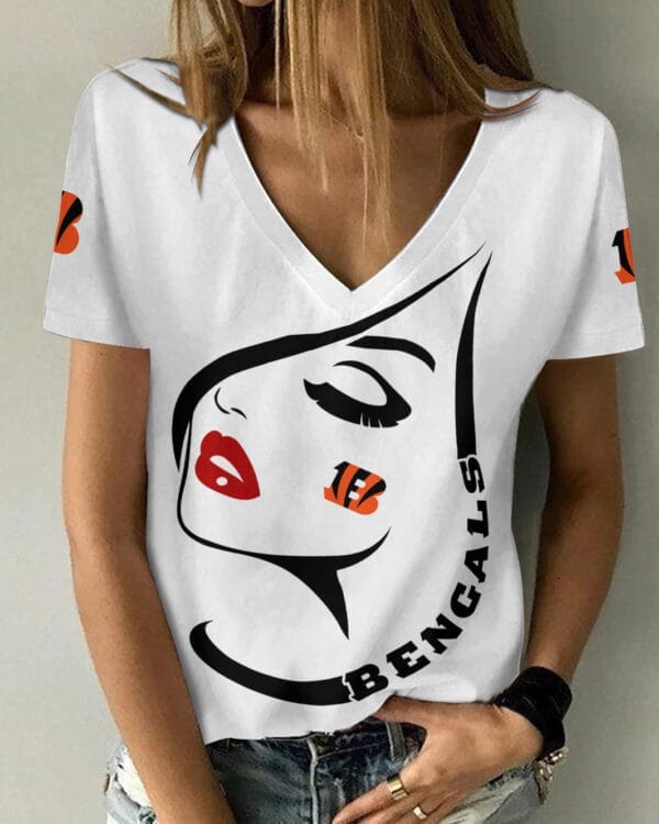 cincinnati bengals summer v neck women t shirt 129