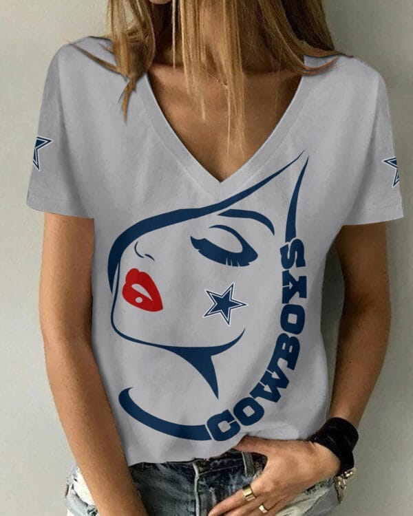 dallas cowboys summer v neck women t shirt 131 mk922