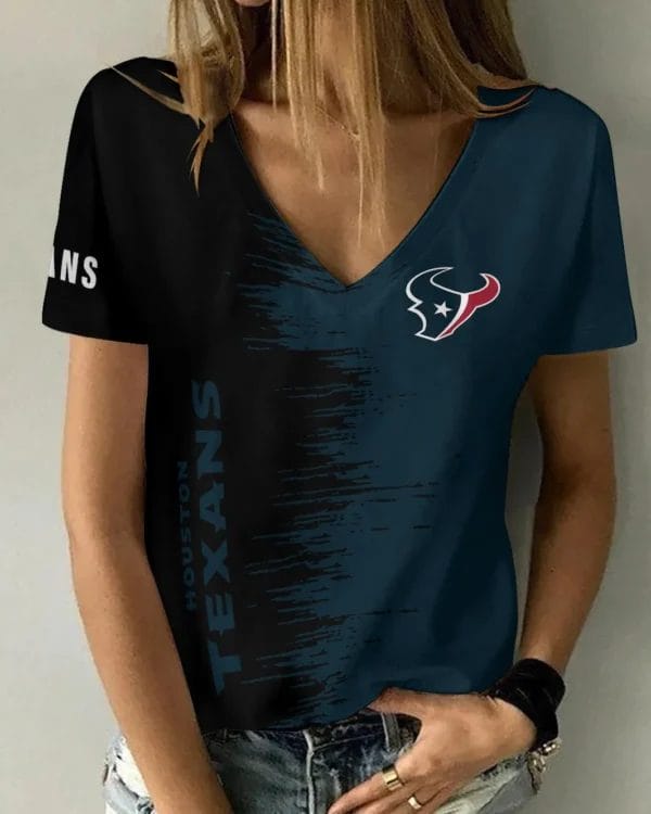 houston texans summer v neck women t shirt bg30 03f6a