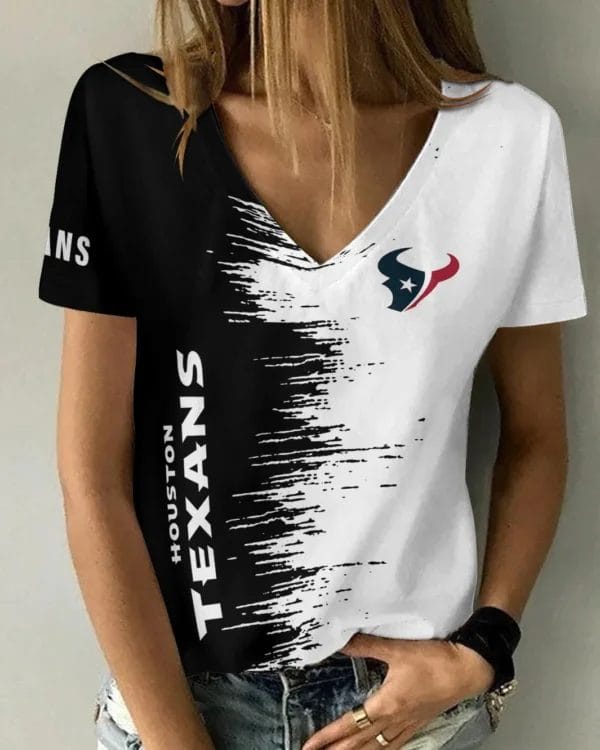 houston texans summer v neck women t shirt bg30 4194l