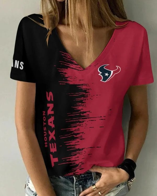 houston texans summer v neck women t shirt bg30 edtzt