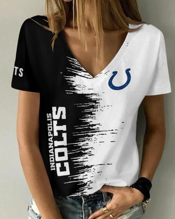 indianapolis colts summer v neck women t shirt bg05