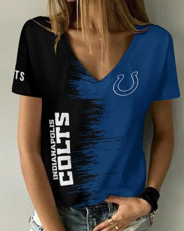 indianapolis colts summer v neck women t shirt bg05 lbmef