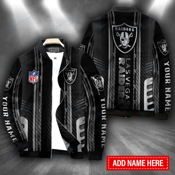 las vegas raiders personalized bomber jacket bg324 8a66k