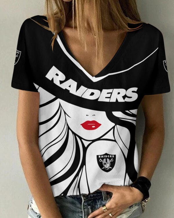 las vegas raiders personalized summer v neck women t shirt 151 z4sqm