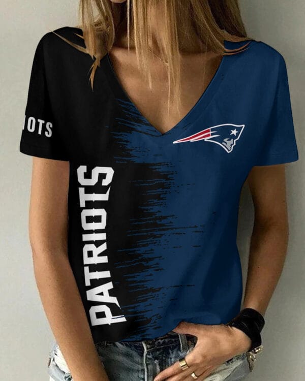 new england patriots summer v neck women t shirt bg08 npn6v