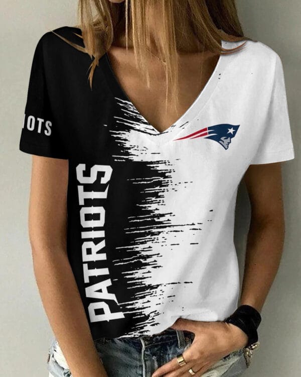 new england patriots summer v neck women t shirt bg08 wvirc