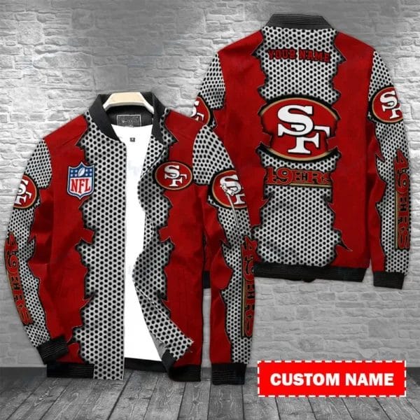 san francisco 49ers personalized bomber jacket bg484 vtt1a