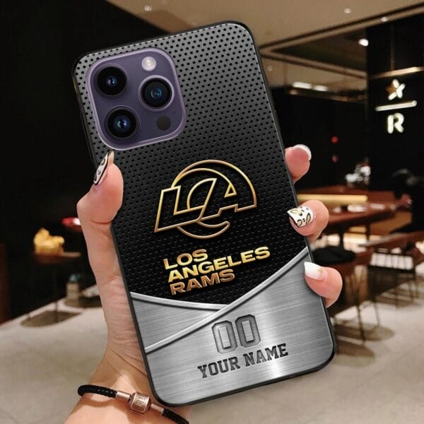 los angeles rams phone case custom your name and number sport phone accessory sport gifts ll2zs