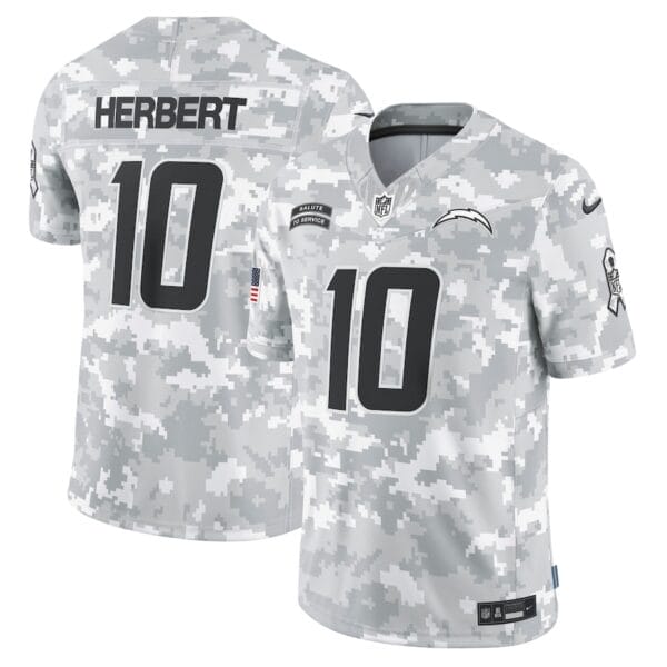 mens nike justin herbert arctic camo los angeles chargers 2024 salute to service limited jersey ss5 p 201171913pv 1u pb2uecaauhbjhdaflpycv