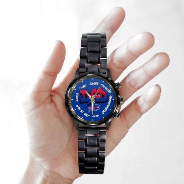 Buffalo Bills Limited Edition Black Stainless Steel Watch For Father's Day AMCWA000001 - Image 2