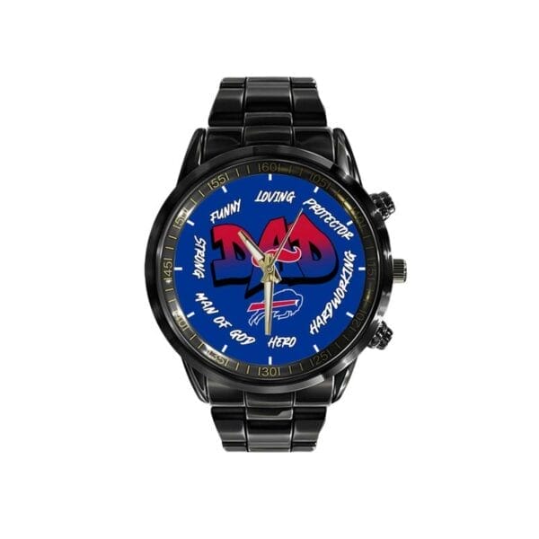 Buffalo Bills Limited Edition Black Stainless Steel Watch For Father's Day AMCWA000001