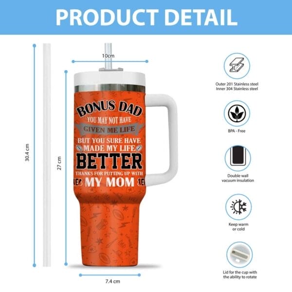 Cincinnati Bengals New Personalized 40oz Tumbler Father's Day AMC40OZ000169 - Image 2