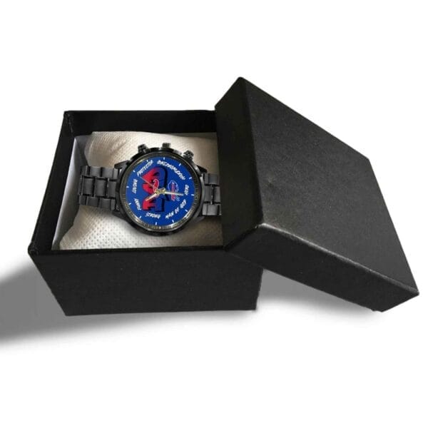 Buffalo Bills Limited Edition Black Stainless Steel Watch For Father's Day AMCWA000001 - Image 5