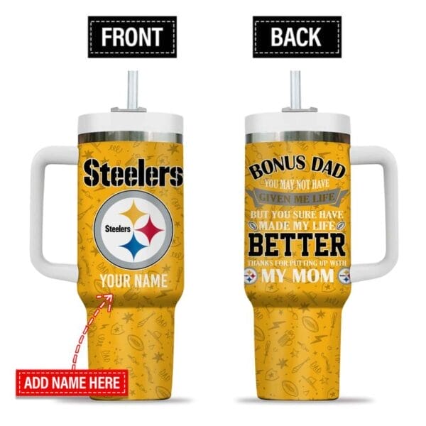 Pittsburgh Steelers New Personalized 40oz Tumbler Father's Day AMC40OZ000171