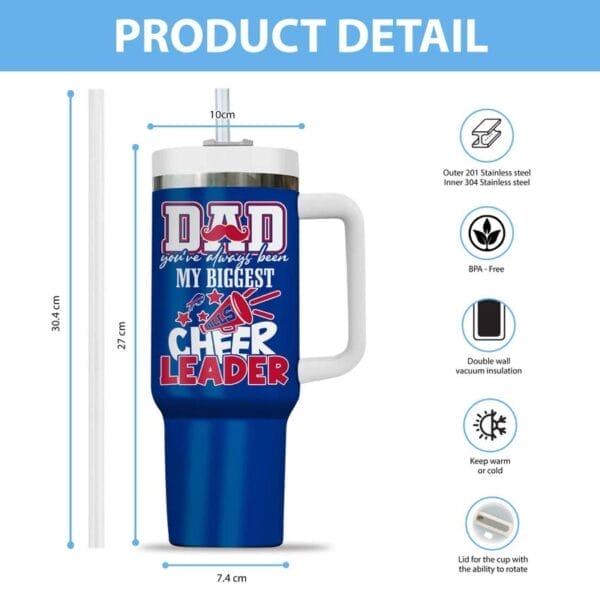 Buffalo Bills My Biggest Cheer Leader Gift For Father's Day Limited Edition 40oz Tumbler AMC40OZ000188 - Image 2